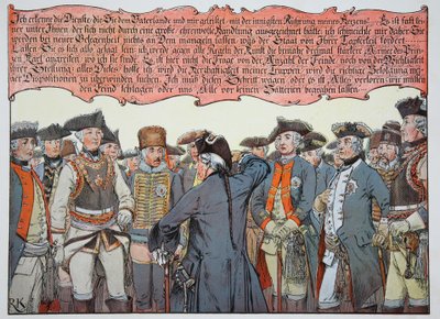 Before the Battle of Leuthen, 3 December 1757 by Carl Röchling
